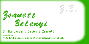 zsanett belenyi business card