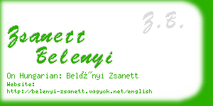 zsanett belenyi business card